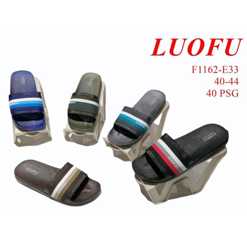 Sandal pria luofu Sandal jelly karet pria Sandal slide pria sandal luofu import size40-44