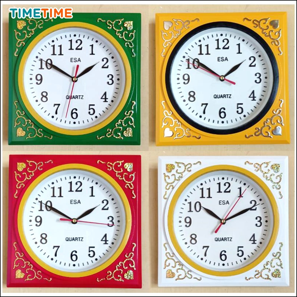 Jam Dinding Dekorasi Vintage Klasik Ukiran 23cm 280 Free Baterai