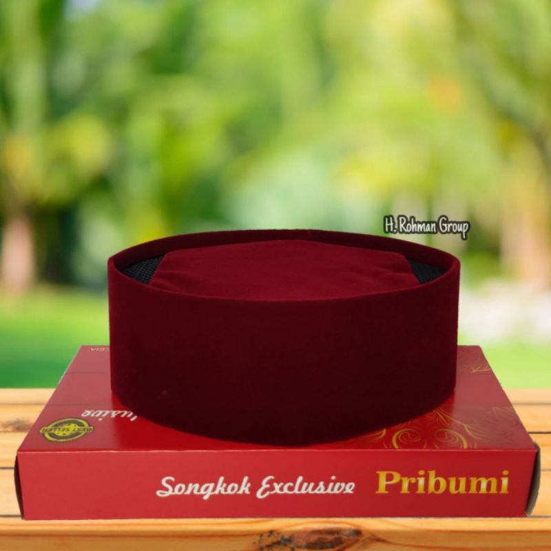 Peci Songkok Merah Maroon/ kopiah Merah Maroon tinggi 9cm 10cm 12cm