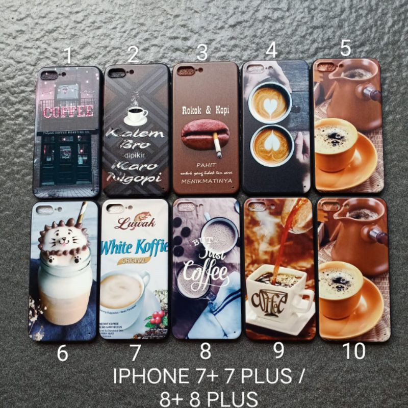 Case gambar iphon 7+ 8+ 7 plus 8 plus 5.5 inch motif cowok ( 4 motif ) soft softcase softshell