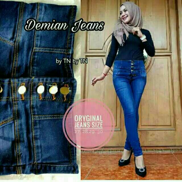 HW Jeans Celana Perut Kancing 5