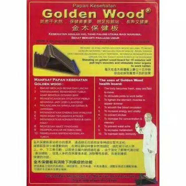 Papan Kesehatan/Golden Wood/Alat Terapi