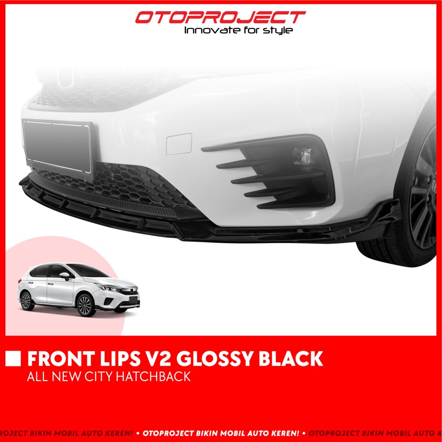 FRONT LIPS ALL NEW CITY HACTBACK MODEL V2 GLOSY BLACK