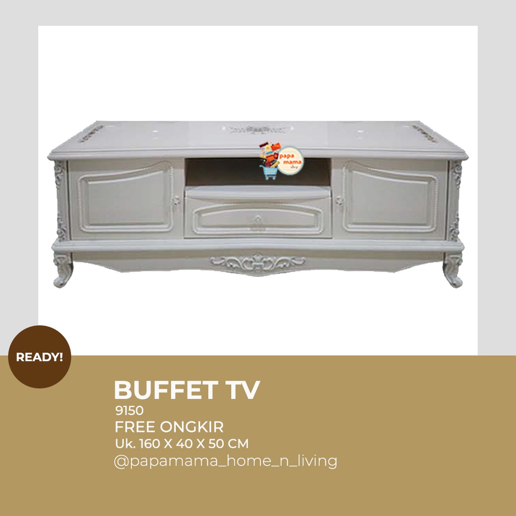 Meja Buffet TV Marmer Import 160Cm - Coffe Table 9150 - Medan