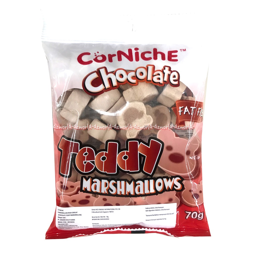 Corniche Chocolate Teddy Bear Marshmallow Marsmelow Cornice Coklat 70g