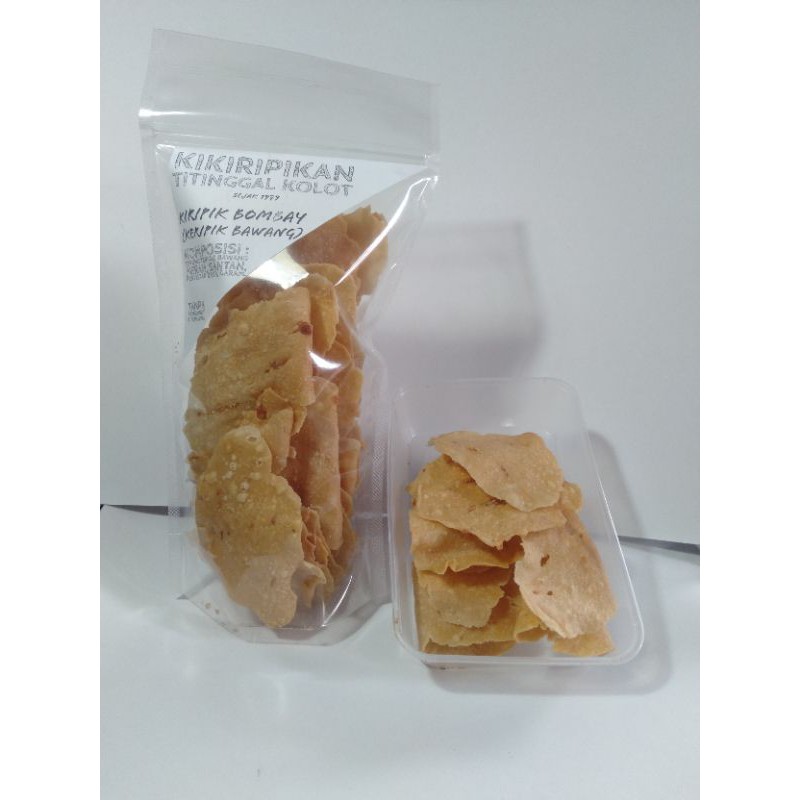 

Titinggal Kolot Kiripik Bongbay (Keripik Bawang Hand-made) 250 gram