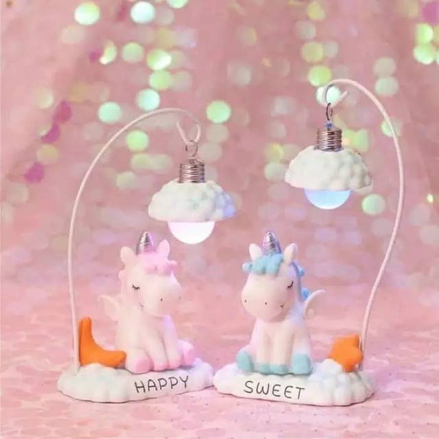Lampu malam unicorn lucu unik / lampu tidur unicorn