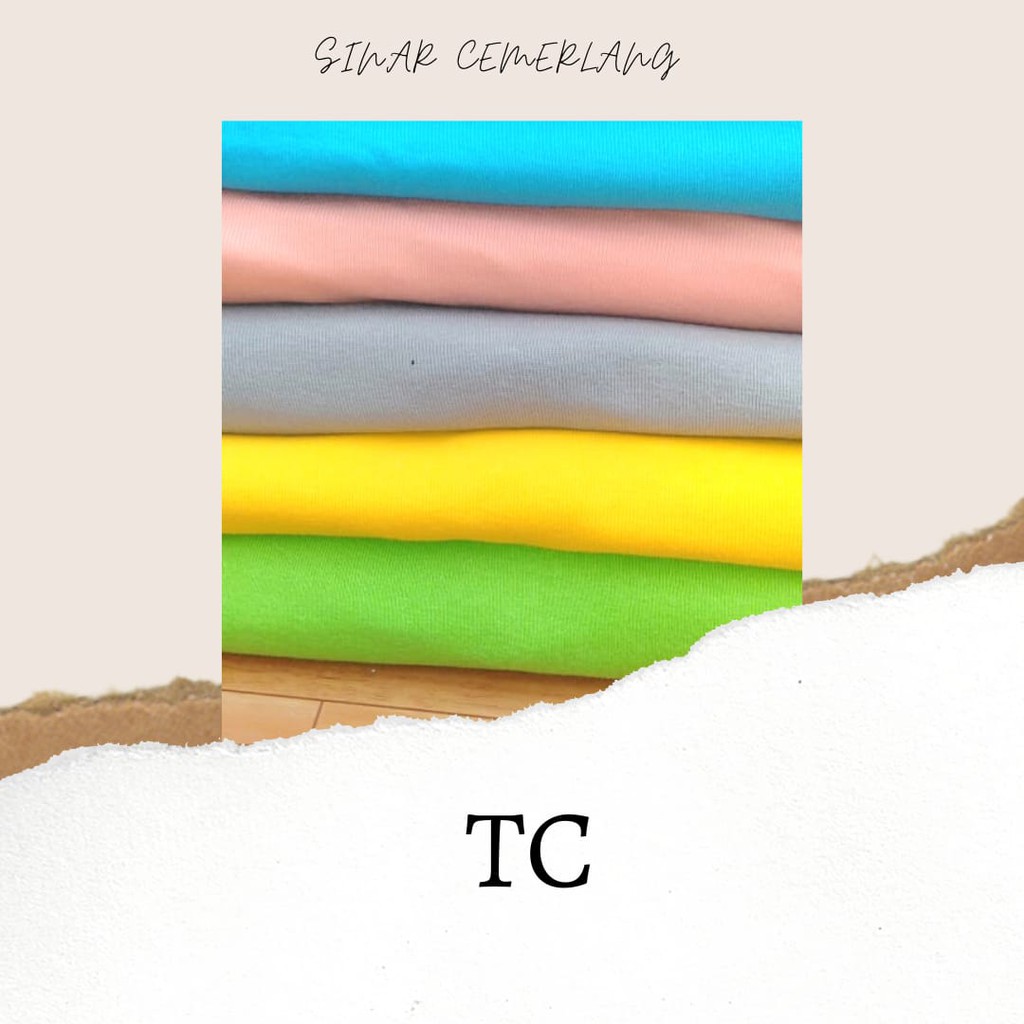 Kain Bahan Kaos  TC warna sedang