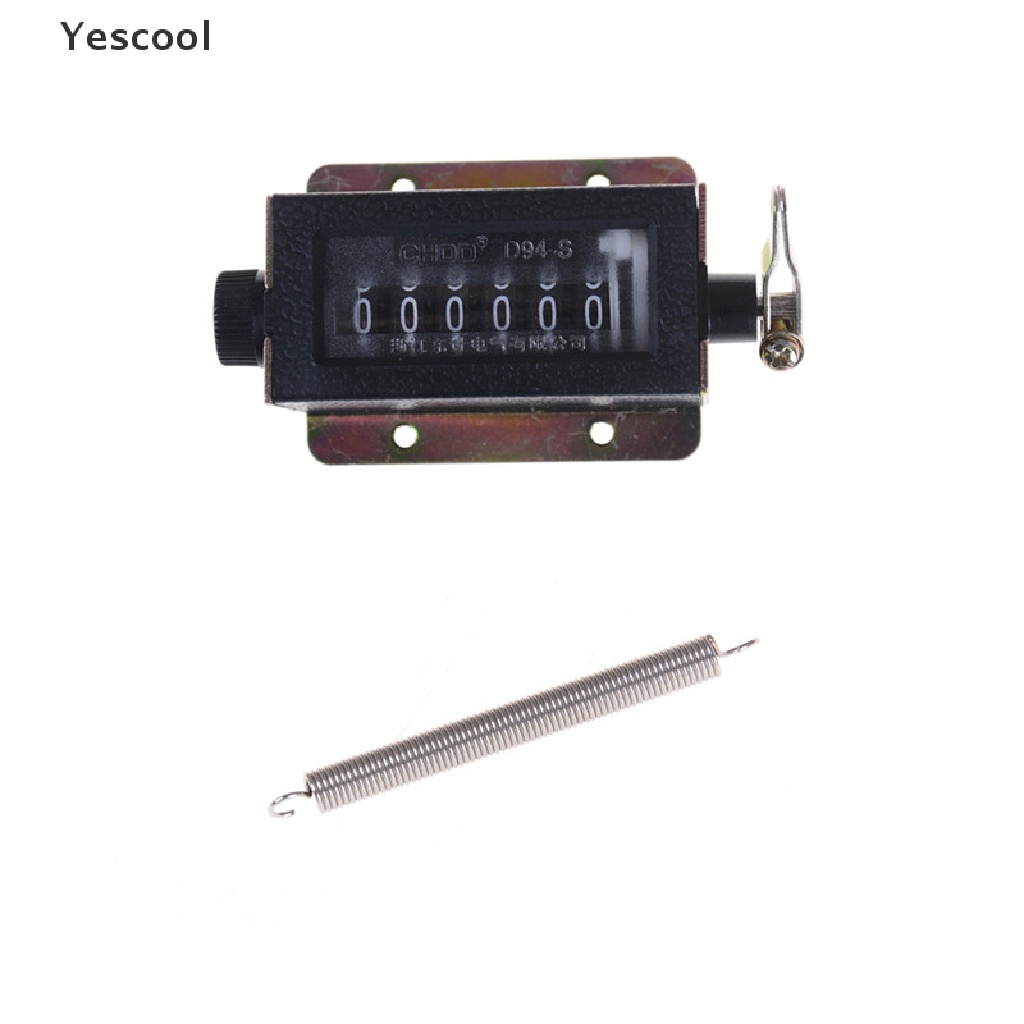 Yescool D94-S 0-S999999 Alat Penghitung Mekanik 6 Digit Resettable