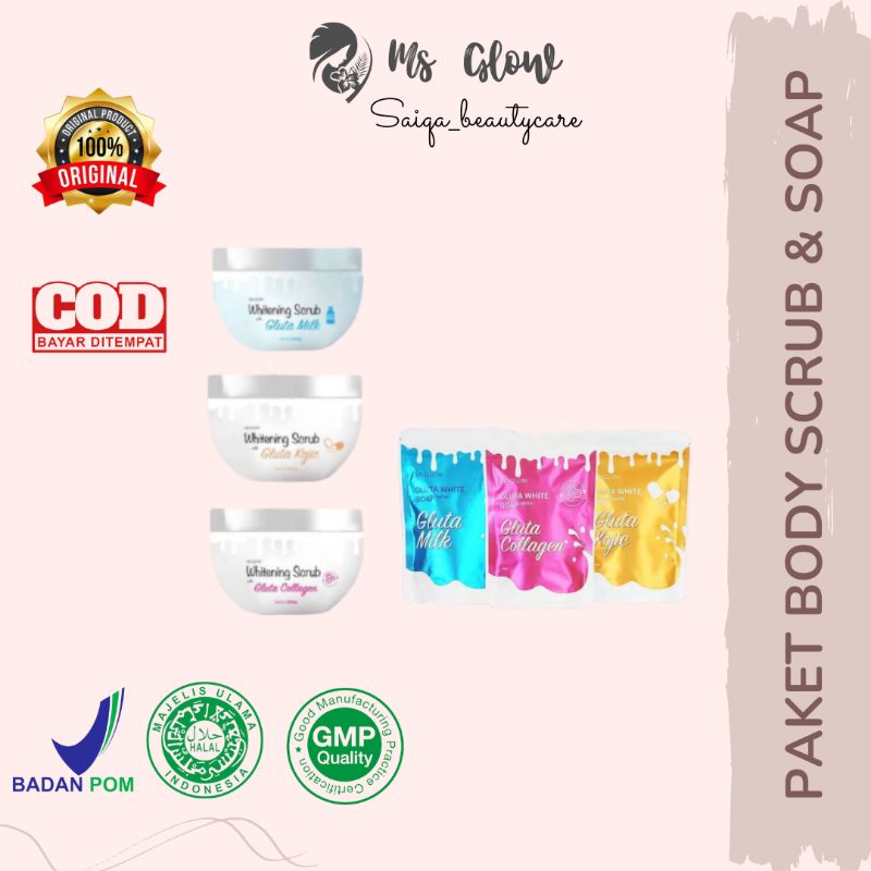 SABUN GLUTA MS GLOW TERMURAH / GLUTA COLLAGEN MS GLOW / GLUTA / SCRUB MS GLOW/ SABUN MS GLOW