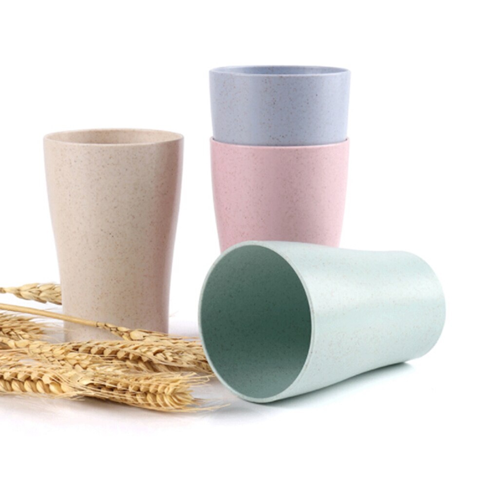 Gelas minum - cangkir plastik anti BPA - bahan Wheat straw , anti pecah