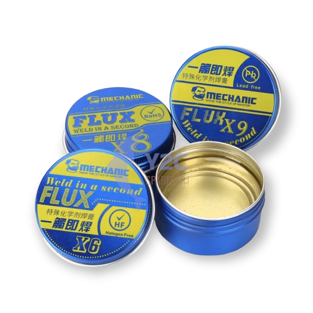 FLUX MECHANIC X6 X8 X9 20 GRAM / SOLDER PASTA / TIMAH CAIR / ALAT SERVIS SERVICE HP