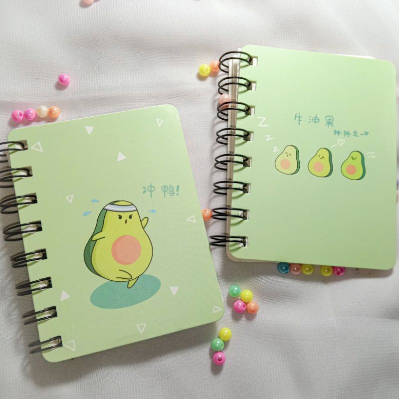 

canna_ stuff notebook mini motif avocado, notebook murah, notebook lucu