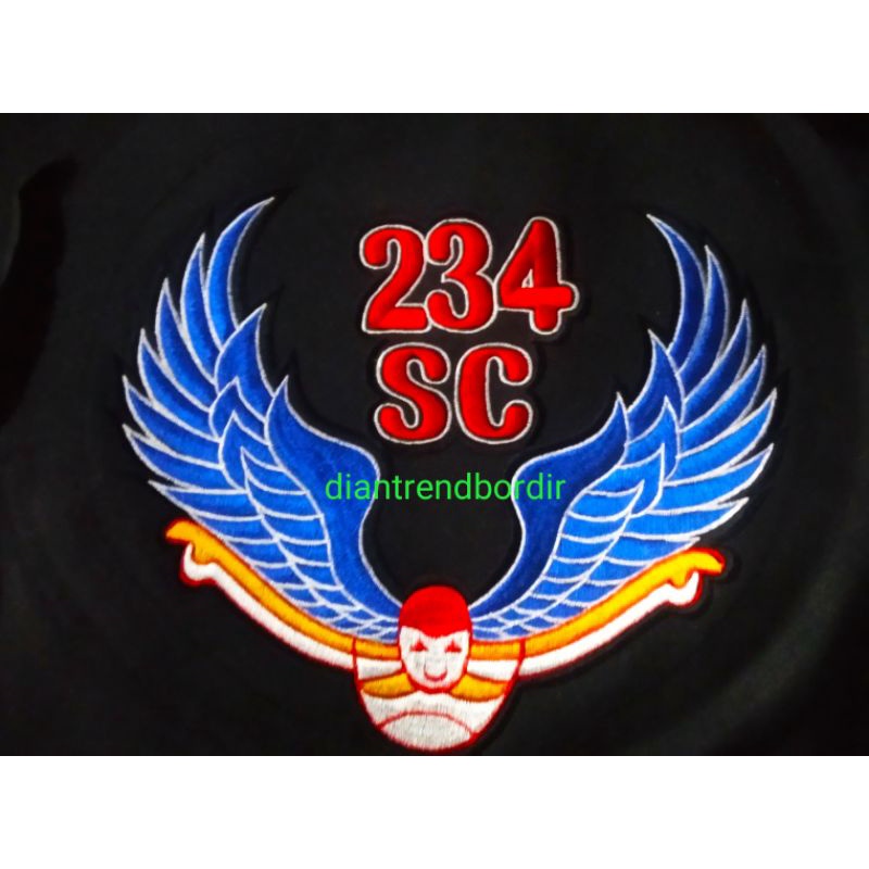 bordir logo SC untuk punggung