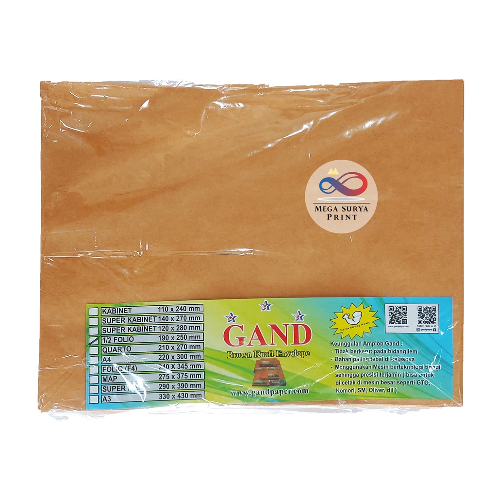 

Gand Amplop 1/2 Folio