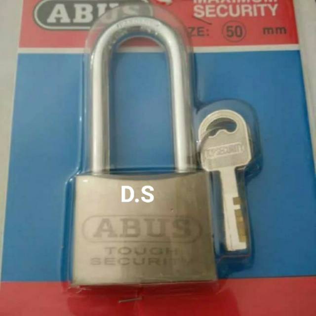 GEMBOK ABUS 50MM LEHER PANJANG GEMBOK PUTIH ABUS GEMBOK RUMAH PAGAR TOKO ABUS PADLOCK