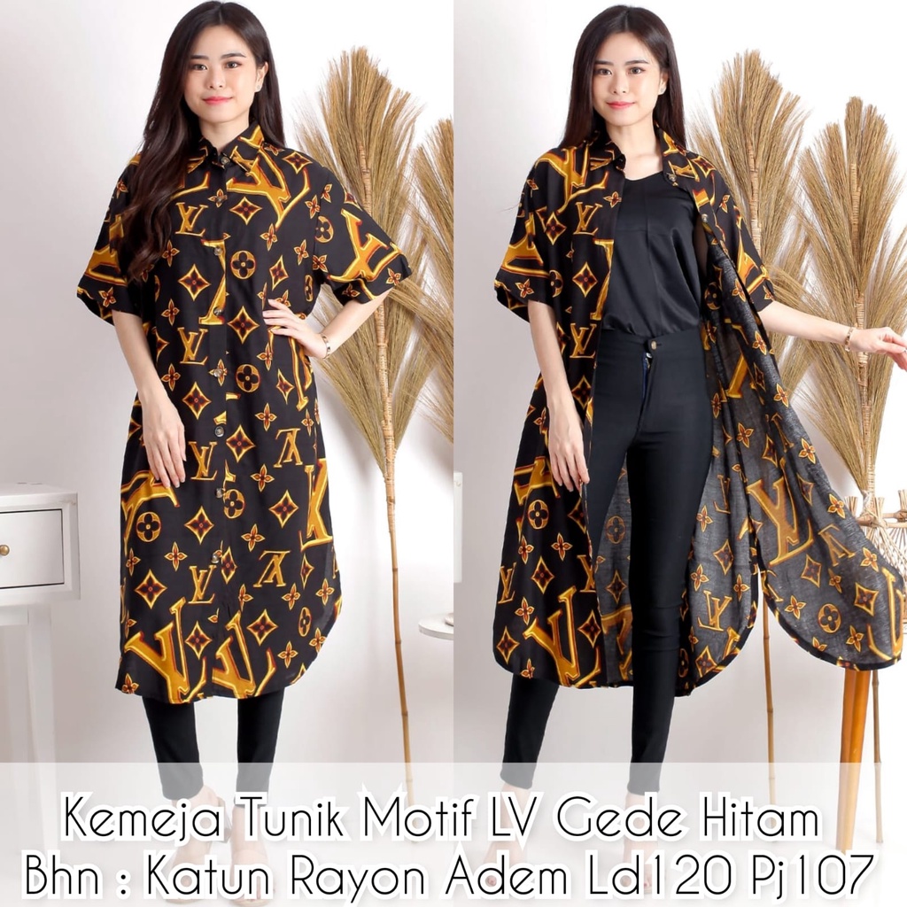 Kemeja tunik LV/Tunik LV pakaian muslim