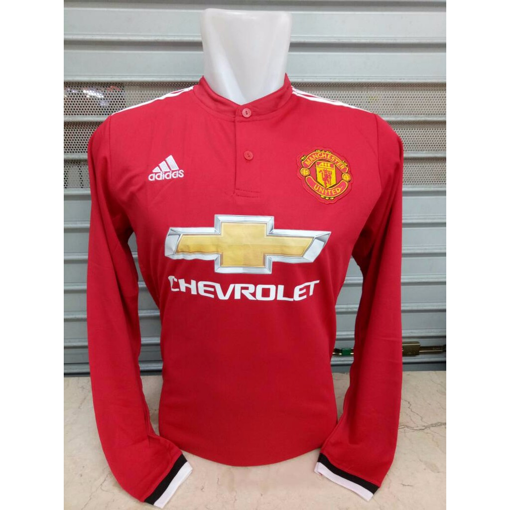 JERSEY MANCHESTER UNITED MU HOME LONG SLEEVE 2017/2018 GRADE ORI