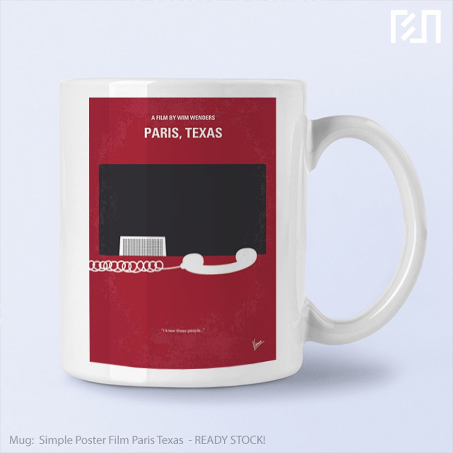 Gelas Cangkir Mug Simple Poster Film Paris Texas
