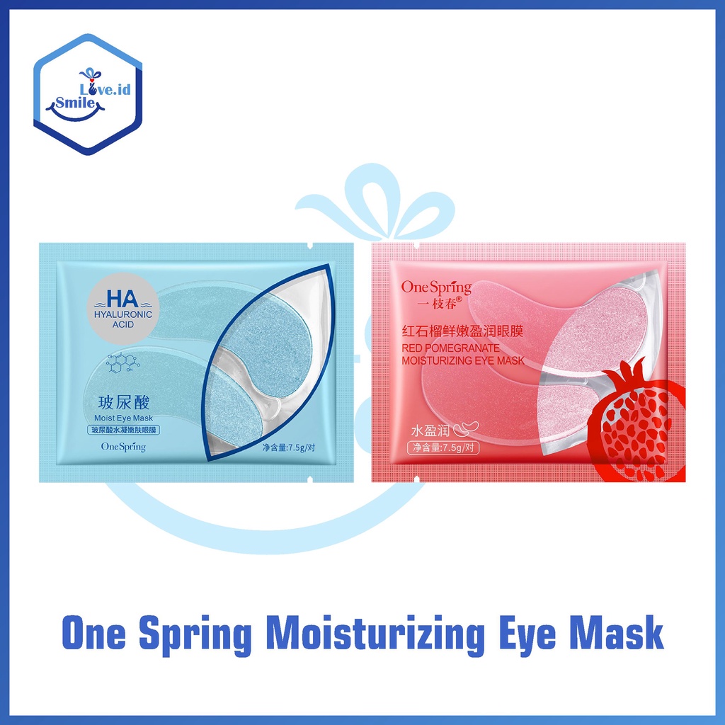 ONE SPRING Moist Eye Mask Hyaluronic Acid Red Pomegranate Eyemask Masker Mata OSS05