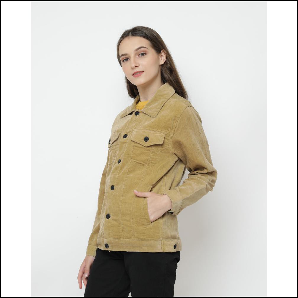 Jaket Erigo Trucker Corduroy Benzamina Cream