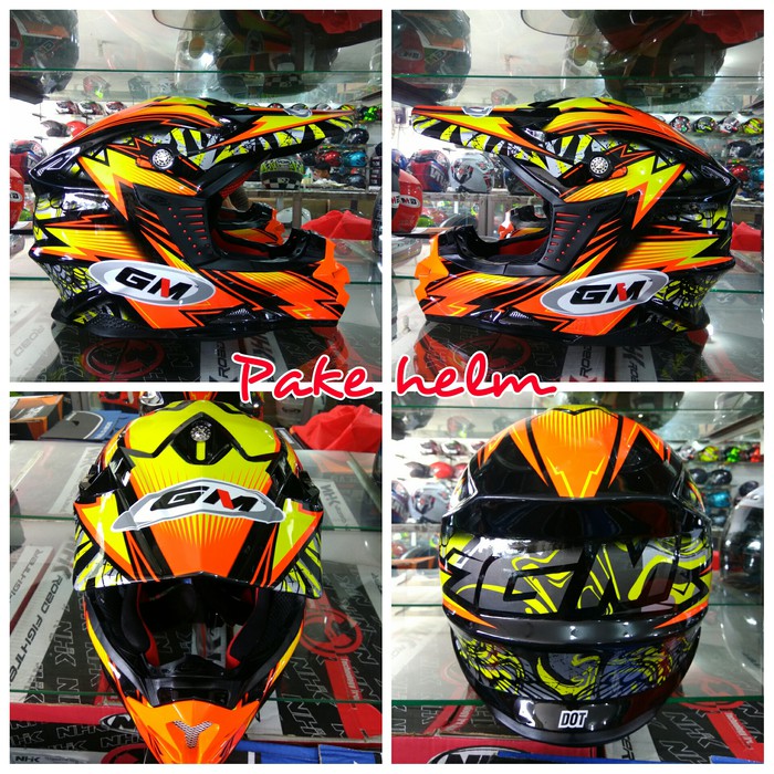 HELM CROSS GM FLASH BLACK ORANGE