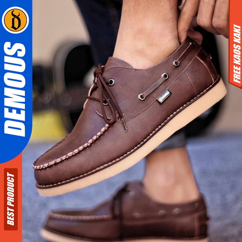 DEMOUS DAVIS Sepatu Kasual Kulit Asli Casual Original