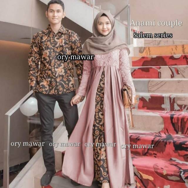 Anami Couple Gamis Batik Pesta Remaja Fashion Pesta Kebaya Modern Baju Batik Modern Baju Muslimah