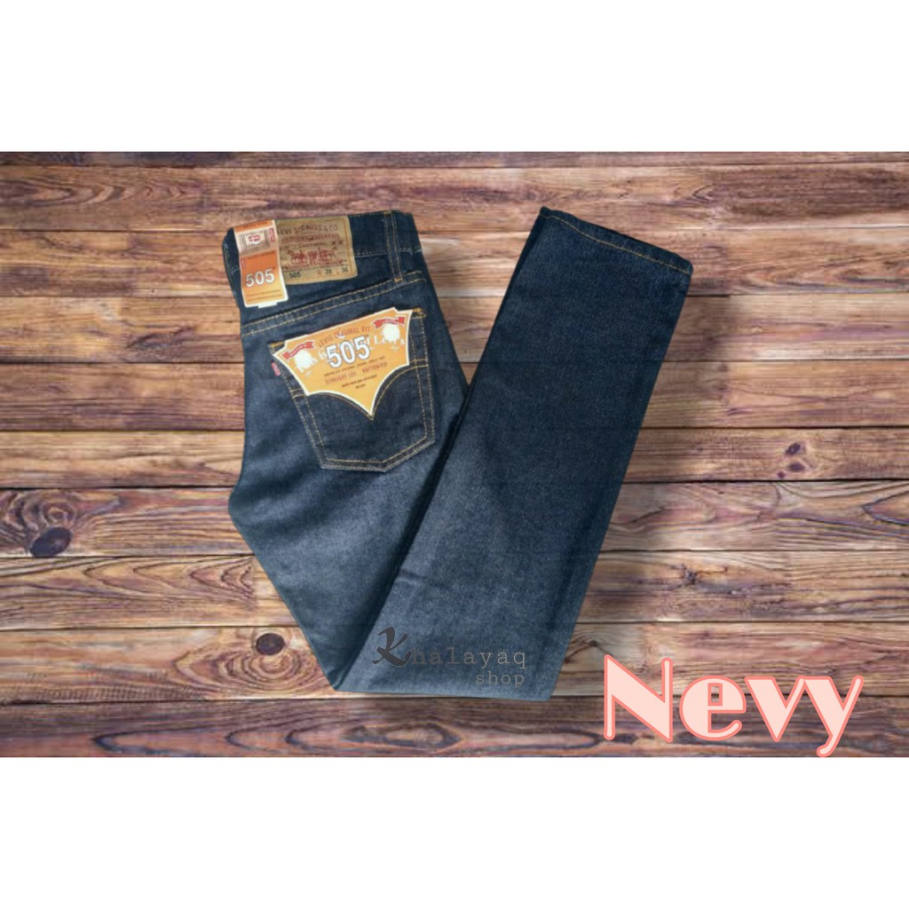 Celana Jeans Panjang Pria Standart Reguler Warna Hitam Nevy Biostune Bioblits  Nomer 28-38