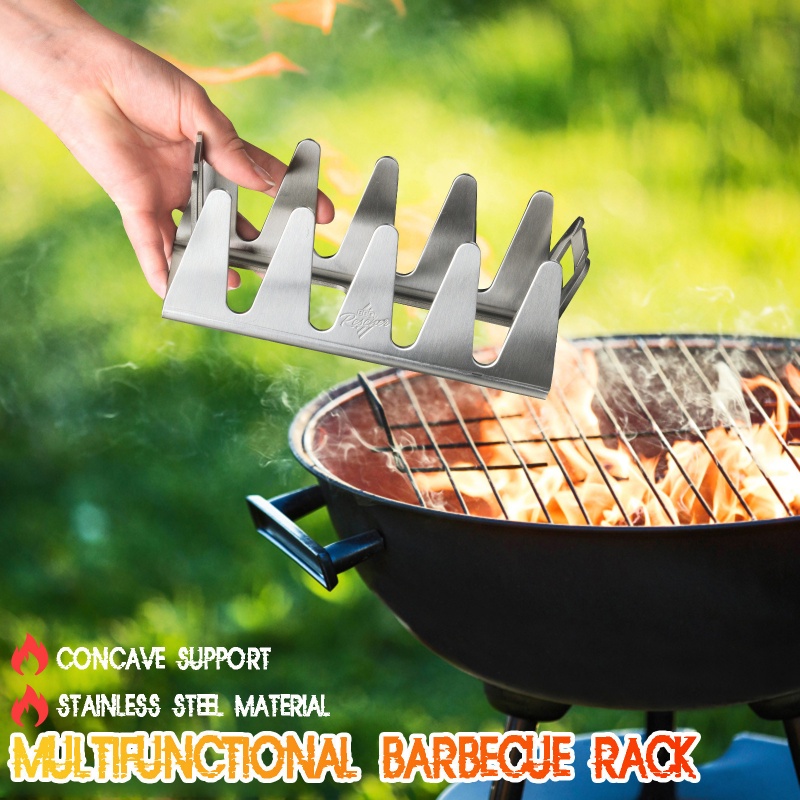 Rak Tusuk Sate BBQ Mini Portable Untuk Camping / Piknik