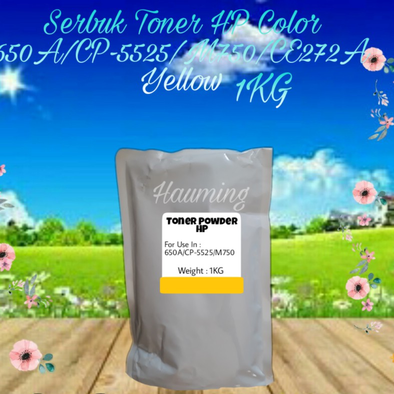 Serbuk Toner HP 650A CP5525 M750 CP5525dn CP5525n CP5525xh M750xh M750n M750dn CE272A Yellow 1kg