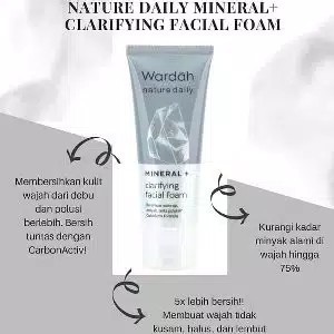 Wardah Nature Daily Mineral+Clarifying Facial Foam 60ml (100% Original)