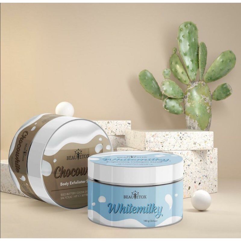 [SIAP KIRIM] SCRUB BEAUTETOX WHITEMILKY CHOCOWHITE POT