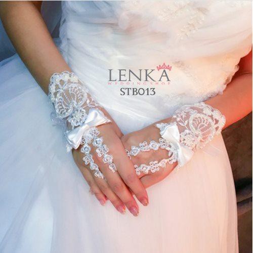 [SIAP KIRIM] AKSESORIS PENGANTIN WANITA PESTA BRIDAL GLOVES MODERN LACE STB013