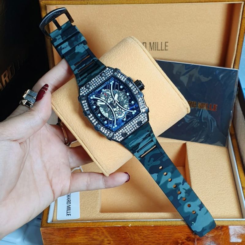 Jam Tangan Pria Richard Mile RM 0703 Full Mata Super Premium - Free Box Batre Cadangan Original