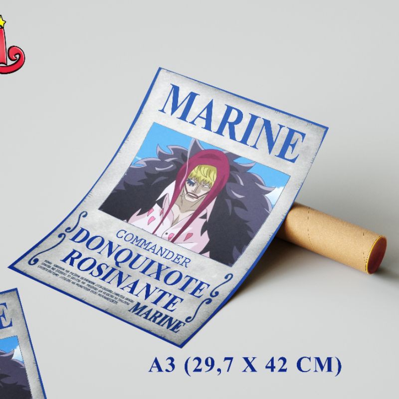 Donquixote Rosinante Poster Marine One Piece-A3 (29,7 x 42 cm)