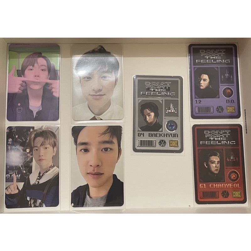 EXO DONT FIGHT THE FEELING PHOTOCARD OFFICIAL (D.O, BAEKHYUN, CHANYEOL)