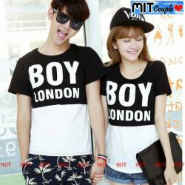 Kaos couple boy london lengan pendek - baju pasangan