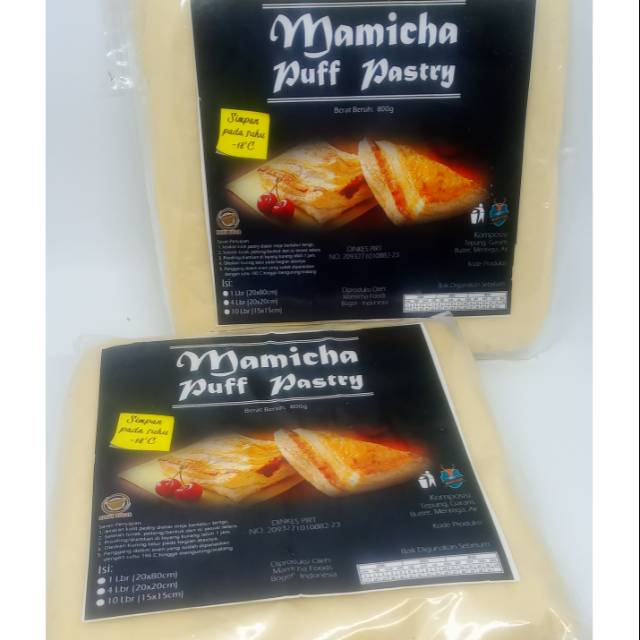 

Puffpastry 15x15 isi 10 lembar homemade 750gram