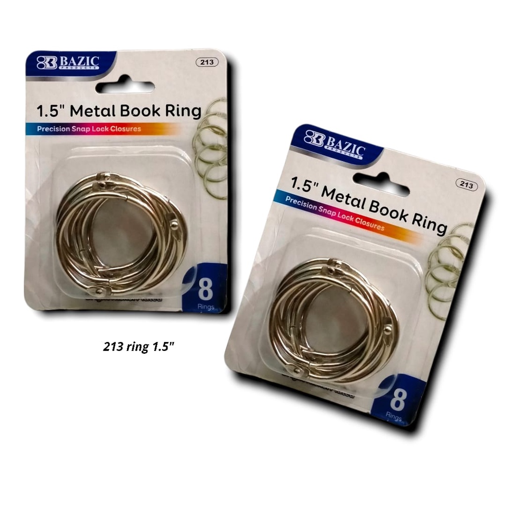 

RING JILID BUKU BESI 1,5 INCH METAL BOOK RING ISI 8 PCS 213 BAZIC