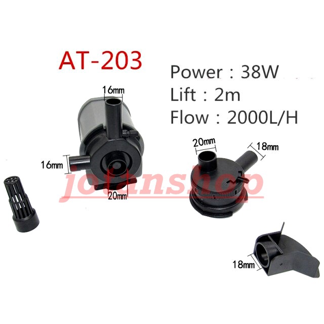 Atman AT-203 AT 203 AT203 mesin Pompa Celup power heads Aquarium aquascape powerhead