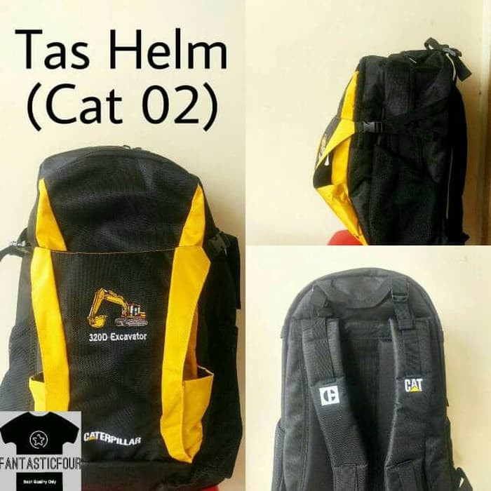 Tas Helm Caterpillar Excavator Kuning