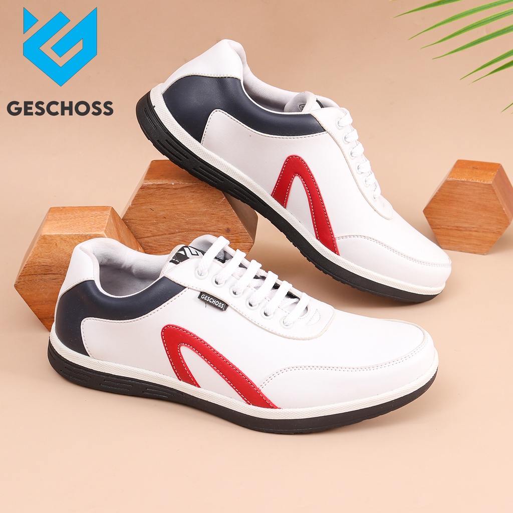 GESCHOSS VARIASI WARNA - Sepatu Pria Sneakers Putih Olahraga Cowok Sepatu Kasual Fashion Shoes Murah