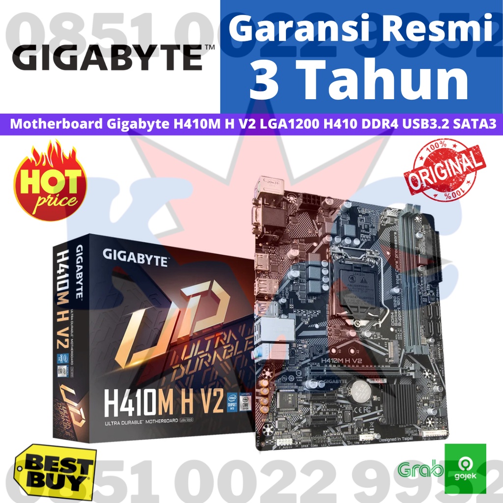 Motherboard Gigabyte H410M H V2 (LGA1200, H410, DDR4, USB3.2, SATA3)