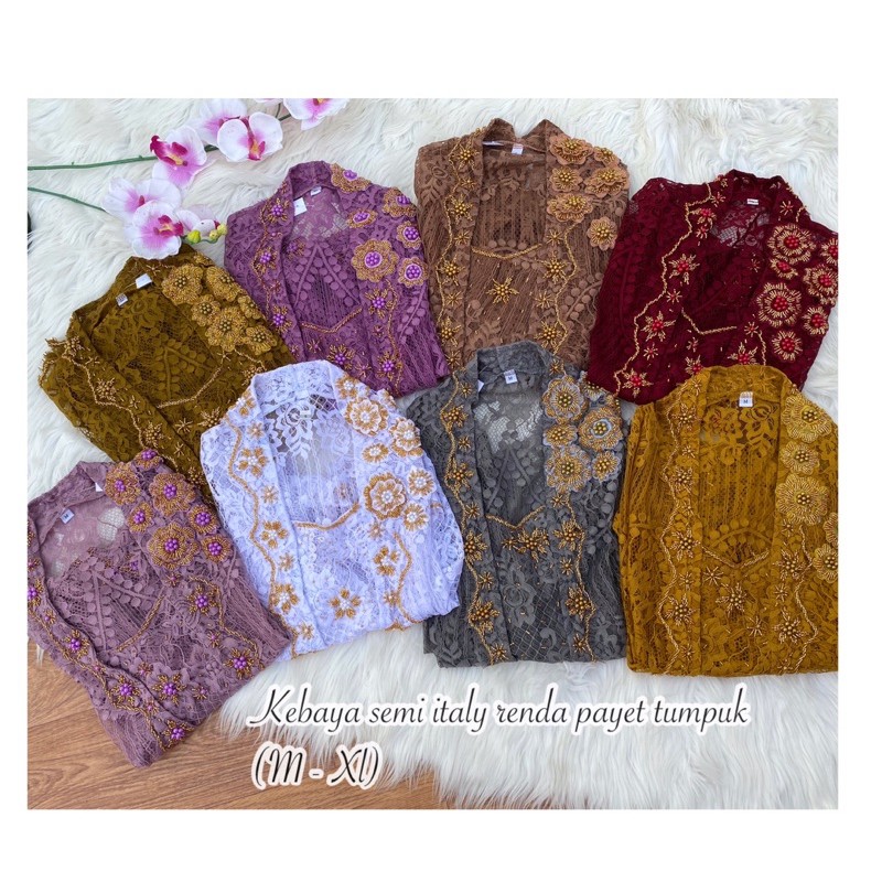 KEBAYA ITALY RENDA PAYET TUMPUK