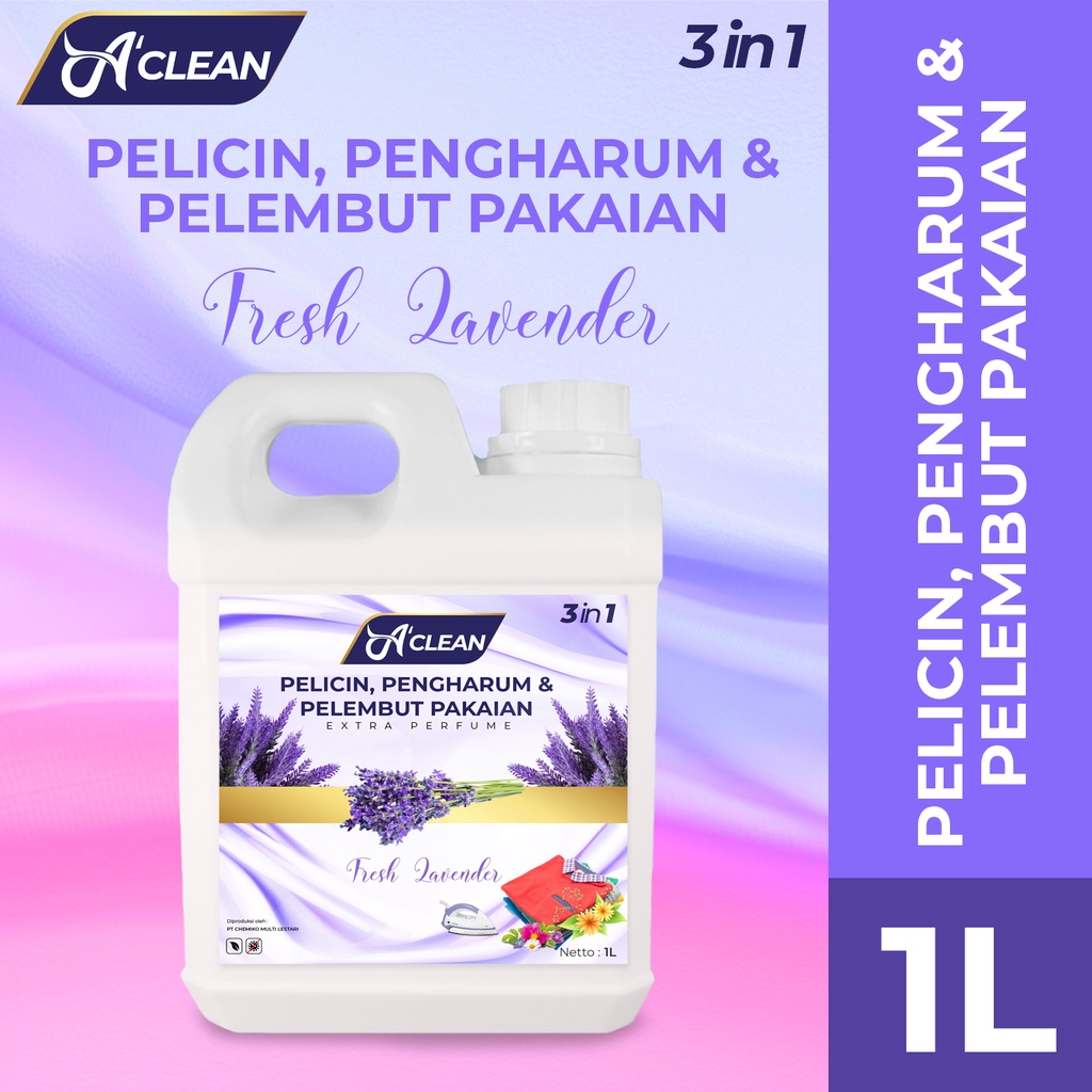 Pelicin Setrika &amp; Pakaian / Pengharum dan Pelembut Pakaian &amp; Laundry 1000ml Amorens A Clean Care [1 Liter]