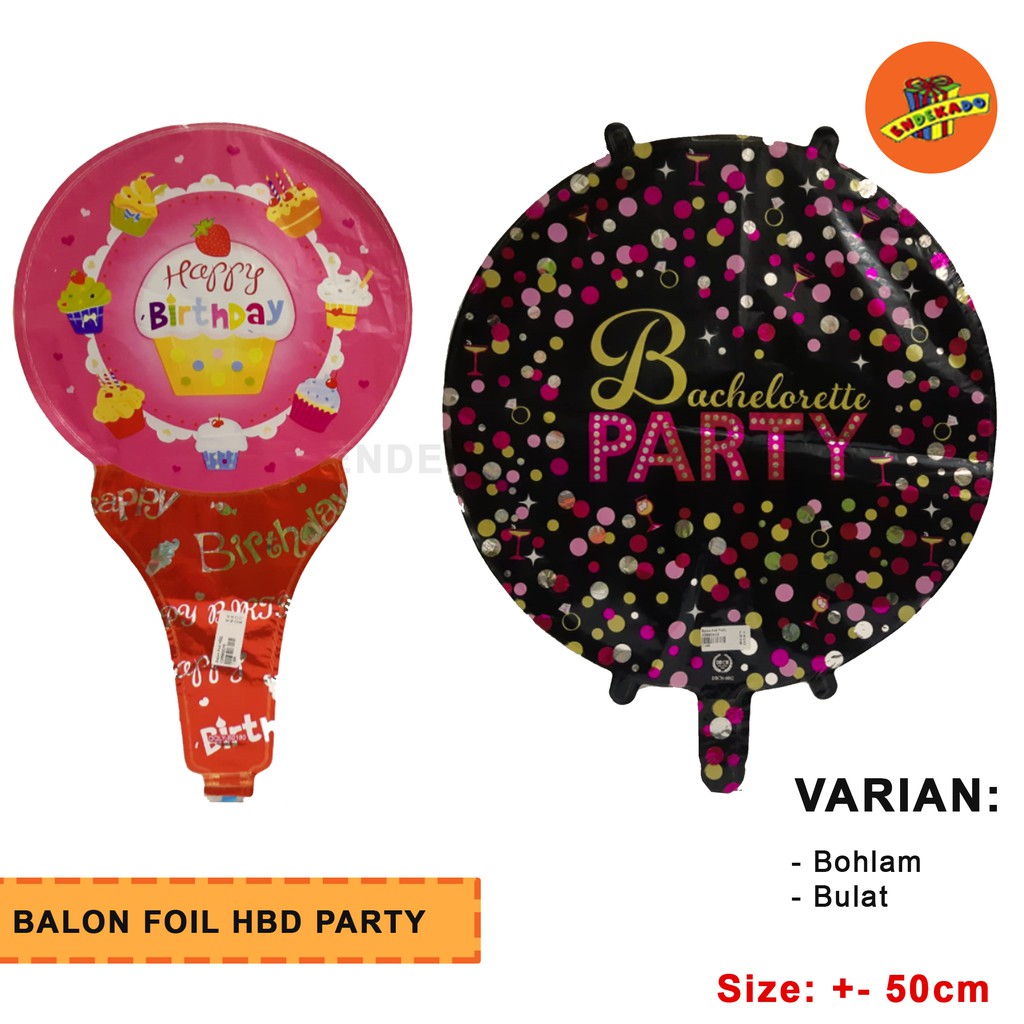 BALON FOIL HBD PARTY - Balon Foil Ulang Tahun