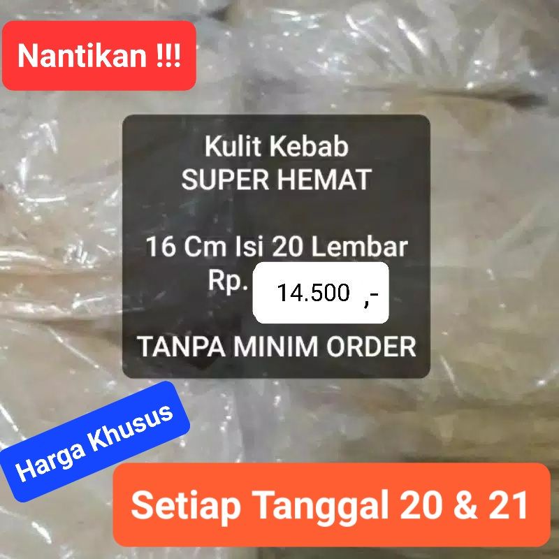 Kulit Kebab Harga Super Hemat 16 Cm Isi 20 Lembar Tortila Enak Tortilla Top Cocok Untuk Kebab Frozen