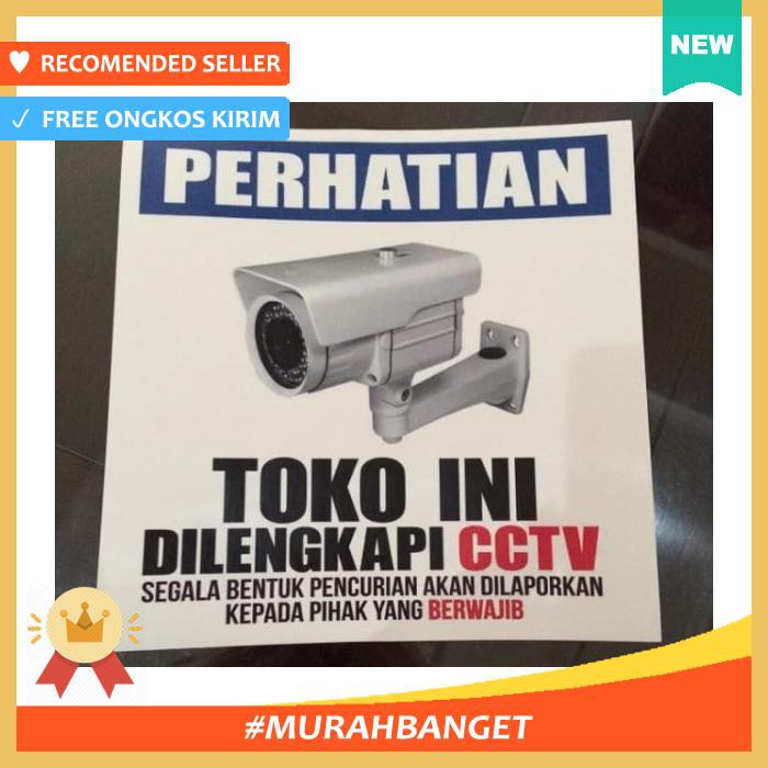 

Stiker - Sticker Cctv Security Keamanan Anti Air (minimal pembelian 4 pcs- Pengikat & Perekat