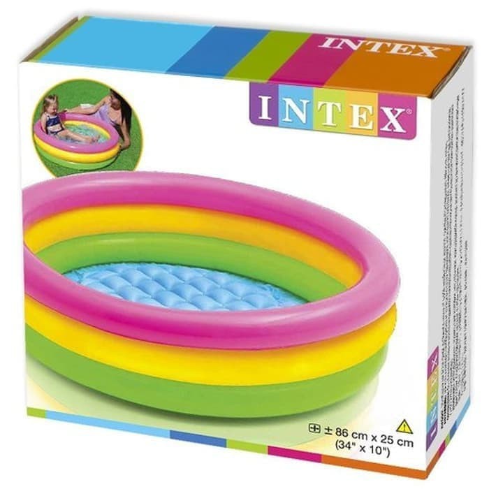 Kolam Renang Anak Intex 86cm Warna Rainbow - Kolam Mainan Anak Karet Intex Diameter 86cm